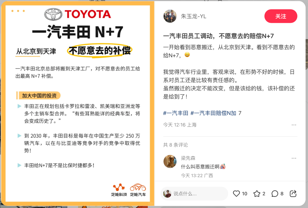 曝一汽豐田重大調(diào)整！多款車型合并